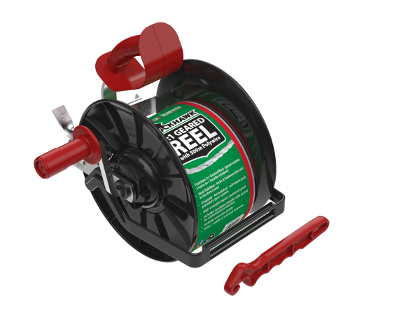 3:1 Black Hawk Geared Reel with 500m of Polywire with guard - Image 3